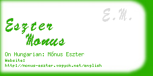 eszter monus business card