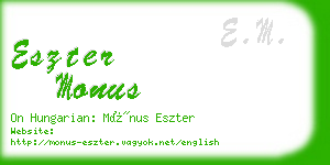 eszter monus business card